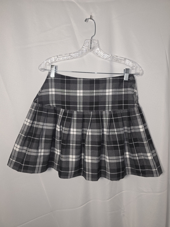 Express Dresses & Skirts - Express Gray Plaid Pleated Skater Skirt